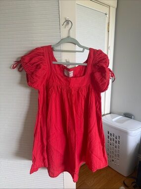 Red Free People Baby doll dress size: small